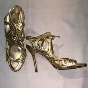 Gold Manolo Blahnik Sandals